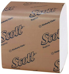 Scott - 17" Long x 17" Wide, 1/4 Fold Dinner Paper Napkins - 1 Ply, White - Eagle Tool & Supply