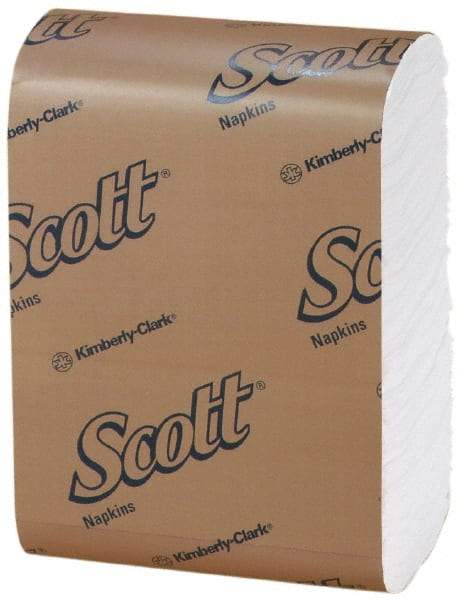 Scott - 8,000 Piece, 7" Long x 12" Wide, Low Fold Dispenser Snack Paper Napkins - 1 Ply - Eagle Tool & Supply