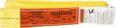 Made in USA - 3' Long x 2" Wide, 4,800 Lb Basket Capacity, 4,800 Lb Vertical Capacity, 1 Ply, Nylon Web Sling - 3,840 Lb Choker Capacity - Eagle Tool & Supply