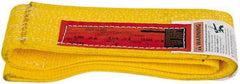 Made in USA - 3' Long x 3" Wide, 6,960 Lb Vertical Capacity, 2 Ply, Nylon Web Sling - 5,570 Lb Choker Capacity - Eagle Tool & Supply