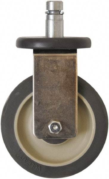 Eagle MHC - 5" Diam x 1-1/4" Wide x 8-1/4" OAH Stem Mount Rigid Caster - Polyurethane, 300 Lb Capacity, Plain Bearing, 1" Round Stem - Eagle Tool & Supply