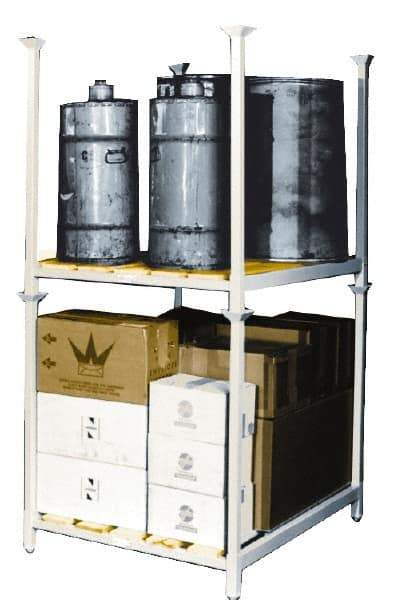 Made in USA - Corner Post (Set of 4) - 48" High, Gray - Eagle Tool & Supply