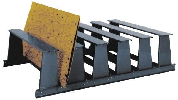 Made in USA - 3 Bay, 19,500 Lb Capacity, Gray Vertical Storage Rack - 84" Wide x 31" High - Eagle Tool & Supply