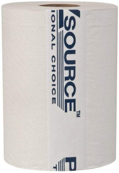 PRO-SOURCE - Hard Roll of 1 Ply White Paper Towels - 8" Wide, 350' Roll Length - Eagle Tool & Supply