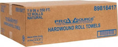 PRO-SOURCE - Hard Roll of 1 Ply Natural Paper Towels - 8" Wide, 350' Roll Length, Fits Dispenser Pro-Source: 56590672, 56590698, 56590706,56590714, 56590565, 5659057, Kimberly Clark: 09767, 09990, 09746, 09996 GP: 54338, 56201 - Eagle Tool & Supply