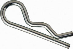 Value Collection - 1/4 to 3/8" Shaft Diam, 1-3/16" Long, 0.08" Wire Diam, Hair Pin Cotter - MB Grade 2 Spring Steel, Zinc-Plated Finish - Eagle Tool & Supply