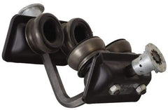 CM - 1 Ton Capacity Low Headroom Ball Bearing Trolley - 2-5/8" to 5-1/16" Flange Width, 2-3/4" Wheel Diam, 4" to 12" I-Beam, 7" Min Radius - Eagle Tool & Supply