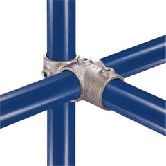 Kee - 3/4" Pipe, Socket Tee & Crossover, Malleable Iron Tee & Crossover Pipe Rail Fitting - Galvanized Finish - Eagle Tool & Supply