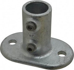 Kee - 1" Pipe, Railing Flange, Malleable Iron Flange Pipe Rail Fitting - Galvanized Finish - Eagle Tool & Supply