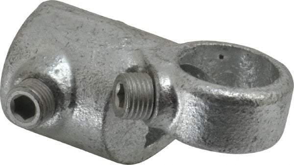 Kee - 3/4" Pipe, Adjustable Side Outlet Tee, Malleable Iron Tee Pipe Rail Fitting - Galvanized Finish - Eagle Tool & Supply