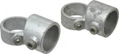 Kee - 1-1/4" Pipe, Adjustable Side Outlet Tee, Malleable Iron Tee Pipe Rail Fitting - Galvanized Finish - Eagle Tool & Supply