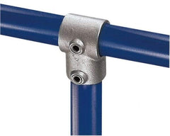 Kee - 3/4" Pipe, Single Socket Tee, Malleable Iron Tee Pipe Rail Fitting - Galvanized Finish - Eagle Tool & Supply