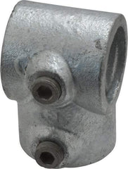 Kee - 1" Pipe, Single Socket Tee, Malleable Iron Tee Pipe Rail Fitting - Galvanized Finish - Eagle Tool & Supply