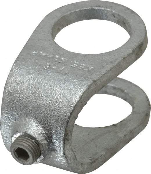 Kee - 1" Pipe, Clamp-On Crossover, Malleable Iron Cross Pipe Rail Fitting - Galvanized Finish - Eagle Tool & Supply