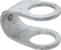 Kee - 1-1/4" Pipe, Clamp-On Crossover, Malleable Iron Cross Pipe Rail Fitting - Galvanized Finish - Eagle Tool & Supply