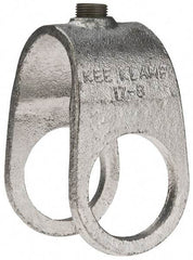 Kee - 1-1/2" Pipe, Clamp-On Crossover, Malleable Iron Cross Pipe Rail Fitting - Galvanized Finish - Eagle Tool & Supply