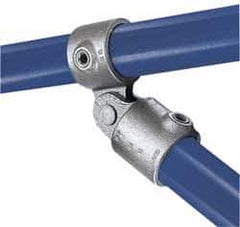 Kee - 1-1/4" Pipe, Malleable Iron Swivel Socket Pipe Rail Fitting - Galvanized Finish - Eagle Tool & Supply