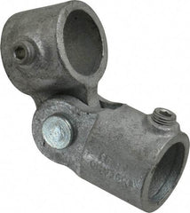 Kee - 1" Pipe, Malleable Iron Swivel Socket Pipe Rail Fitting - Galvanized Finish - Eagle Tool & Supply