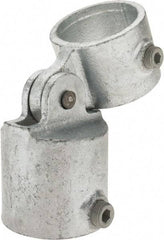 Kee - 2" Pipe, Malleable Iron Swivel Socket Pipe Rail Fitting - Galvanized Finish - Eagle Tool & Supply