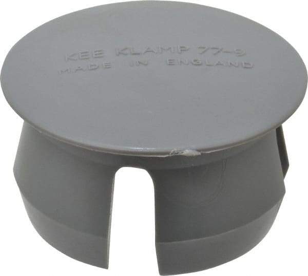 Kee - 2" Pipe, Plastic Plug Pipe Rail Fitting - Gray - Eagle Tool & Supply