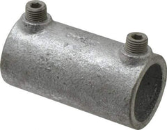 Kee - 1" Pipe, Malleable Iron Straight Coupling Pipe Rail Fitting - Galvanized Finish - Eagle Tool & Supply