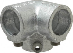 Kee - 1" Pipe, Side Outlet Elbow, Malleable Iron Elbow Pipe Rail Fitting - Galvanized Finish - Eagle Tool & Supply