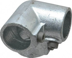 Kee - 1-1/4" Pipe, Side Outlet Elbow, Malleable Iron Elbow Pipe Rail Fitting - Galvanized Finish - Eagle Tool & Supply
