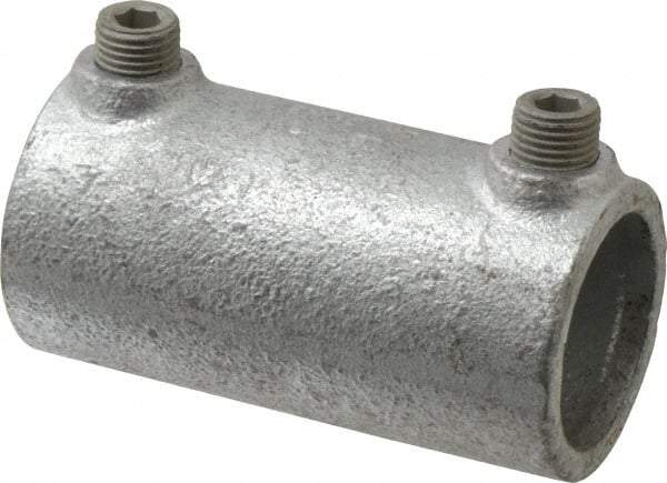 Kee - 3/4" Pipe, Two Socket Cross, Malleable Iron Cross Pipe Rail Fitting - Galvanized Finish - Eagle Tool & Supply
