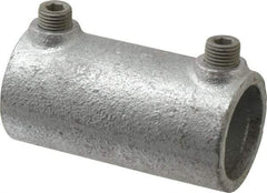 Kee - 3/4" Pipe, Two Socket Cross, Malleable Iron Cross Pipe Rail Fitting - Galvanized Finish - Eagle Tool & Supply