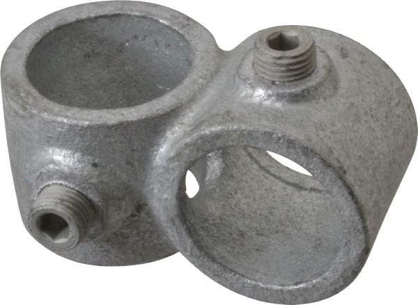 Kee - 1" Pipe, Crossover, Malleable Iron Cross Pipe Rail Fitting - Galvanized Finish - Eagle Tool & Supply