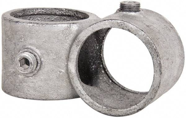 Kee - 2" Pipe, Crossover, Malleable Iron Cross Pipe Rail Fitting - Galvanized Finish - Eagle Tool & Supply