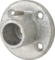 Kee - 3/4" Pipe, Medium Flange, Malleable Iron Flange Pipe Rail Fitting - Galvanized Finish - Eagle Tool & Supply