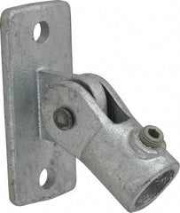 Kee - 3/4" Pipe, Swivel Flange, Malleable Iron Flange Pipe Rail Fitting - Galvanized Finish - Eagle Tool & Supply