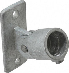 Kee - 1" Pipe, Swivel Flange, Malleable Iron Flange Pipe Rail Fitting - Galvanized Finish - Eagle Tool & Supply