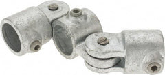 Kee - 1" Pipe, Malleable Iron Swivel Socket Pipe Rail Fitting - Galvanized Finish - Eagle Tool & Supply