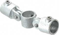 Kee - 1-1/4" Pipe, Malleable Iron Swivel Socket Pipe Rail Fitting - Galvanized Finish - Eagle Tool & Supply