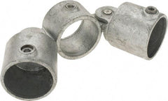 Kee - 2" Pipe, Malleable Iron Swivel Socket Pipe Rail Fitting - Galvanized Finish - Eagle Tool & Supply