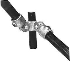 Kee - 3/4" Pipe, Malleable Iron Swivel Socket Pipe Rail Fitting - Galvanized Finish - Eagle Tool & Supply