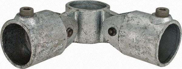 Kee - 1-1/2" Pipe, Malleable Iron Swivel Socket Pipe Rail Fitting - Galvanized Finish - Eagle Tool & Supply