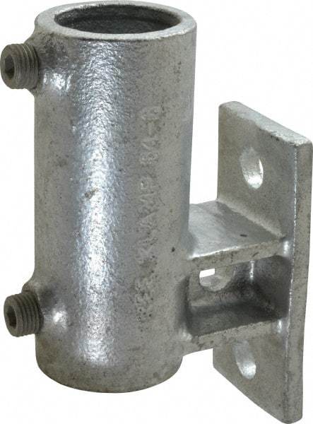 Kee - 1" Pipe, Malleable Iron Rail Base Pipe Rail Fitting - Galvanized Finish - Eagle Tool & Supply