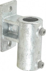 Kee - 1-1/2" Pipe, Malleable Iron Rail Base Pipe Rail Fitting - Galvanized Finish - Eagle Tool & Supply