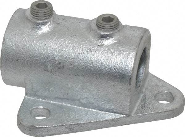 Kee - 1" Pipe, Wall Mount Flange, Malleable Iron Flange Pipe Rail Fitting - Galvanized Finish - Eagle Tool & Supply