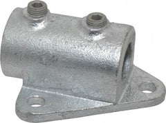 Kee - 1" Pipe, Wall Mount Flange, Malleable Iron Flange Pipe Rail Fitting - Galvanized Finish - Eagle Tool & Supply