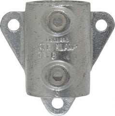 Kee - 1-1/2" Pipe, Wall Mount Flange, Malleable Iron Flange Pipe Rail Fitting - Galvanized Finish - Eagle Tool & Supply