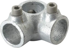 Kee - 3/4" Pipe, Side Outlet Tee, Malleable Iron Tee Pipe Rail Fitting - Galvanized Finish - Eagle Tool & Supply