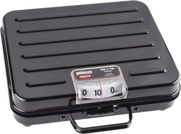 Pelouze - 13" x 10-1/2" Wide Base, 100 Lb Capacity, Analog Dial Shipping Scale - 1 Lb Graduation - Eagle Tool & Supply