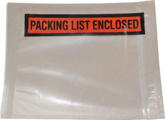 Nifty Products - 1,000 Piece, 5-1/2" Long x 4-1/2" Wide, Envelope - Packing List Enclosed, Clear - Eagle Tool & Supply