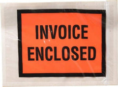 Nifty Products - 1,000 Piece, 5-1/2" Long x 4-1/2" Wide, Envelope - Invoice Enclosed, Orange Full Faced - Eagle Tool & Supply