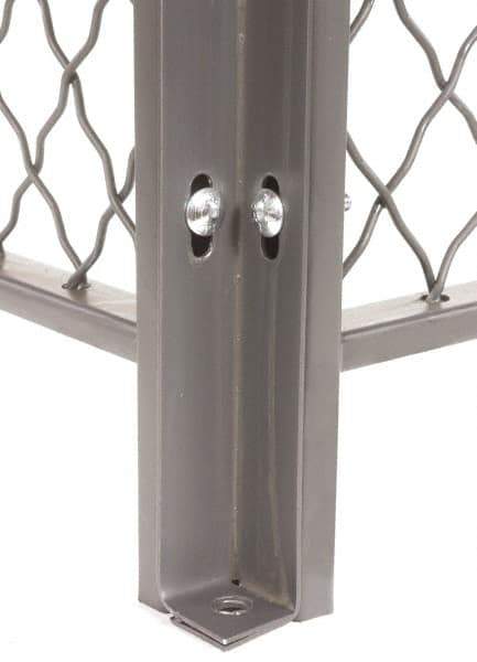 Folding Guard - 7' Tall, Temporary Structure Corner Post - Grey Enamel Finish, for Temporary Structures - Eagle Tool & Supply