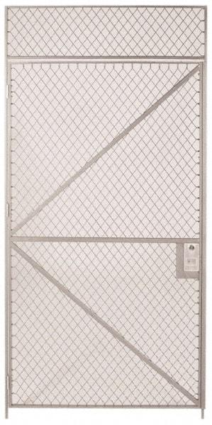 Folding Guard - 3' Wide x 10' High, Hinged Single Door for Temporary Structures - Woven Wire - Eagle Tool & Supply